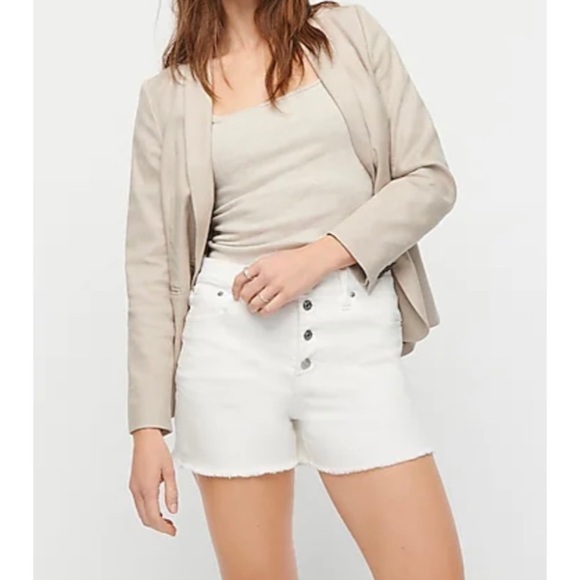 J. Crew Pants - NEW J.CREW White High-Rise Buttonfly Shorts